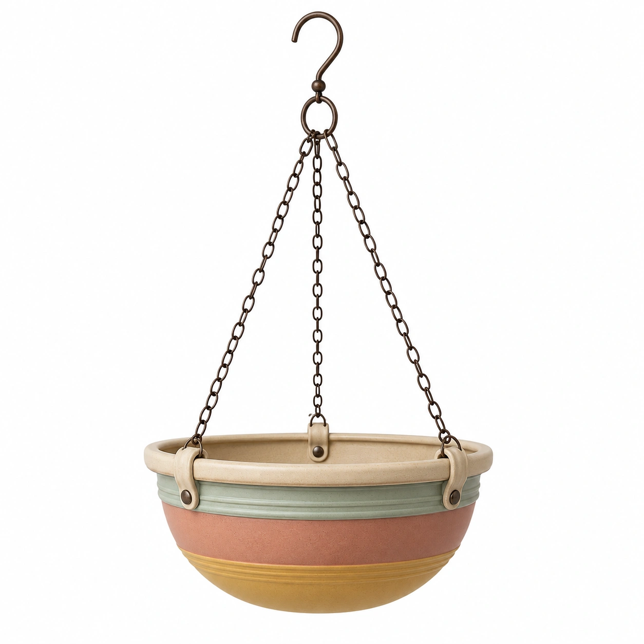Macetero colgante de cerámica multicolor 30 cm-ulqernova