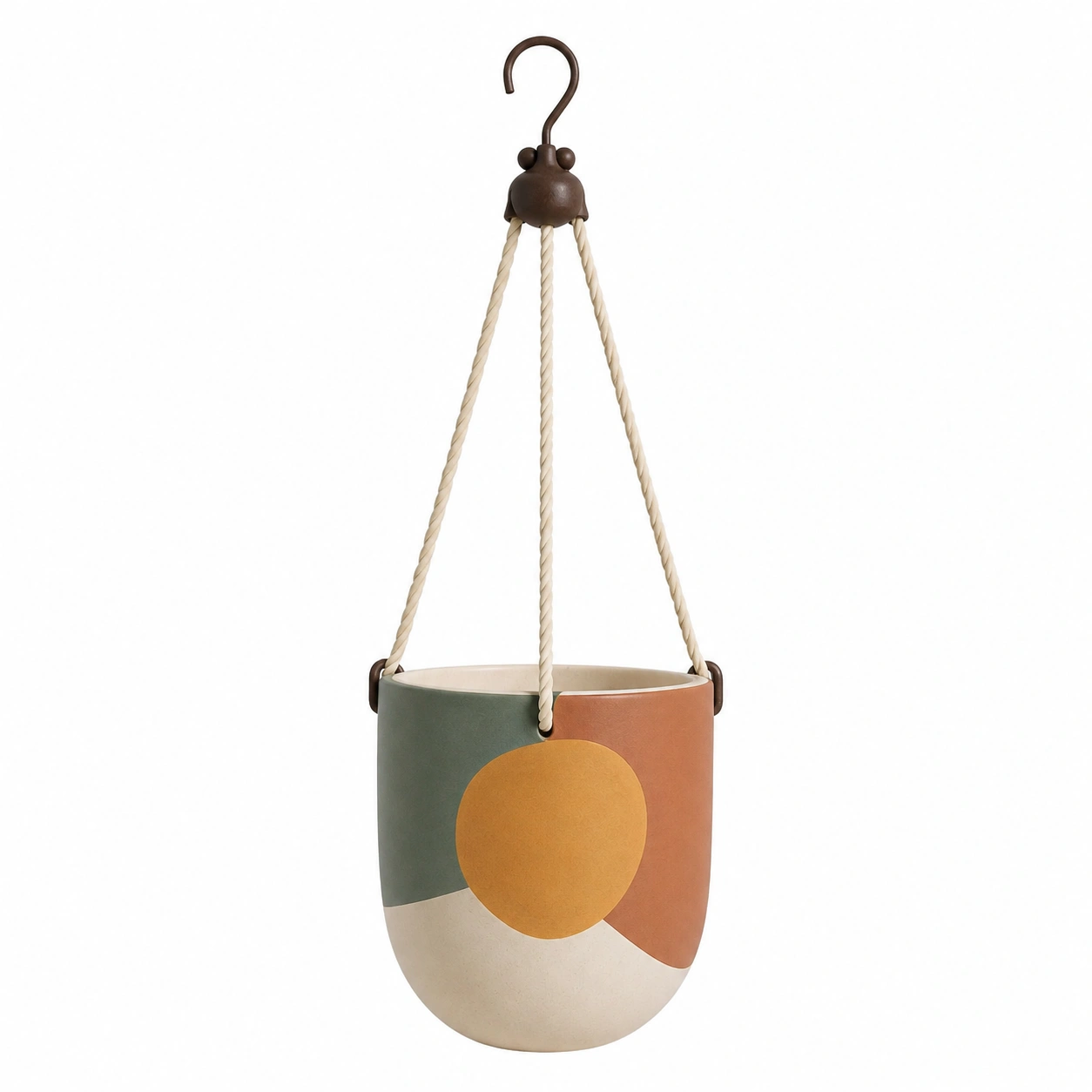 Macetero Colgante Multicolor con Cuerda 25x20 cm-ulqernova