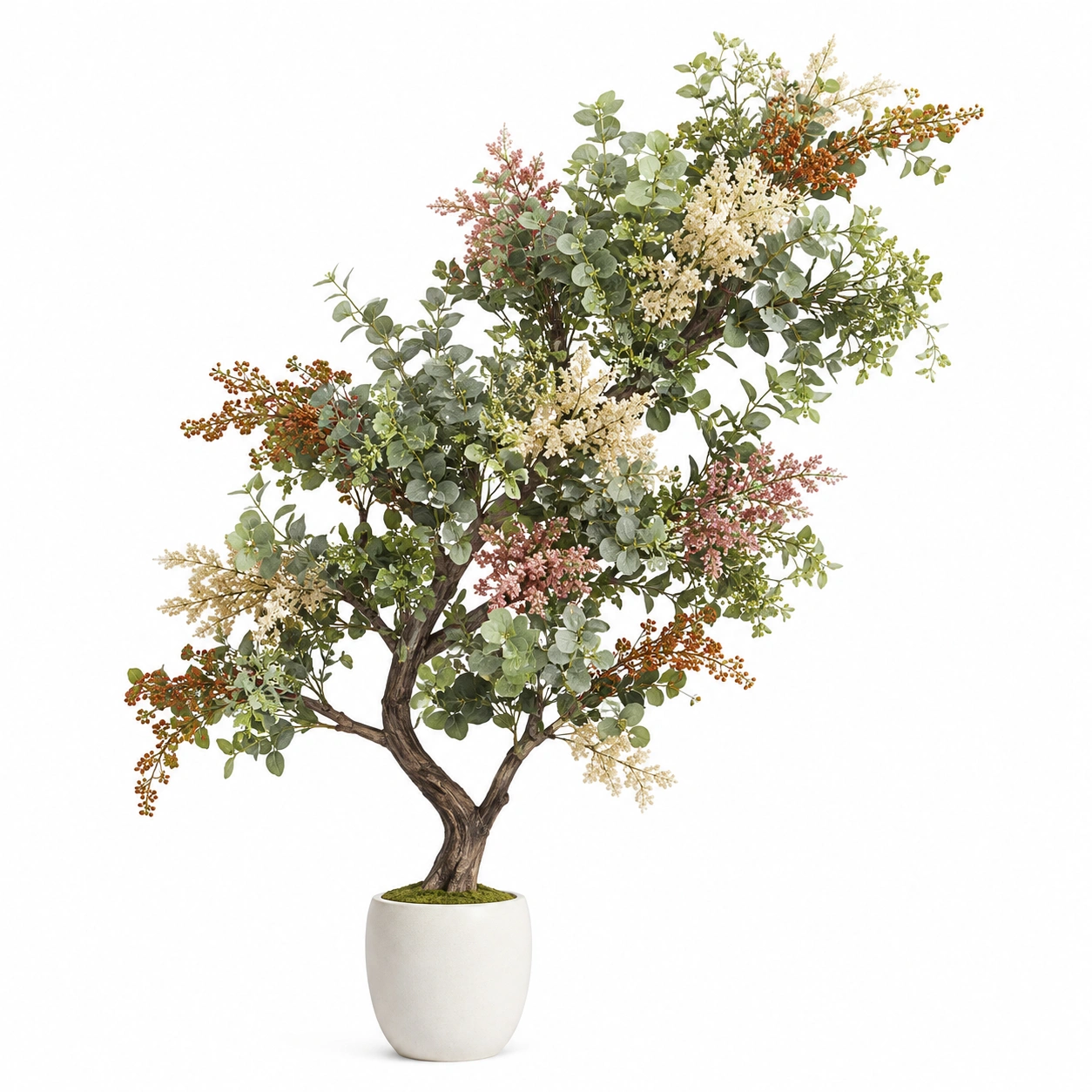 Olivo Artificial con Maceta de Mimbre 150cm Verde-ulqernova