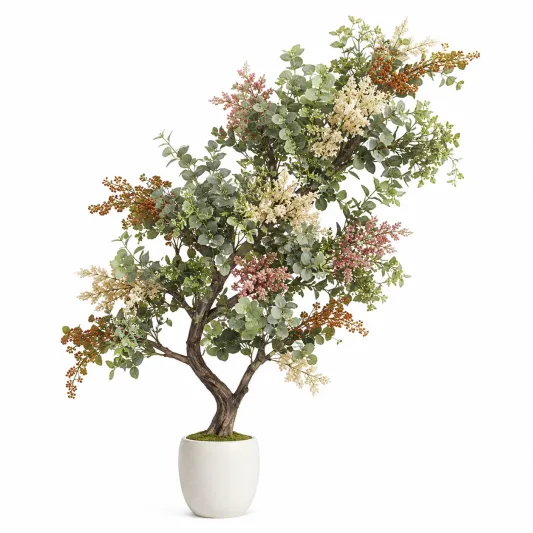 Olivo Artificial con Maceta de Mimbre 150cm Verde-ulqernova