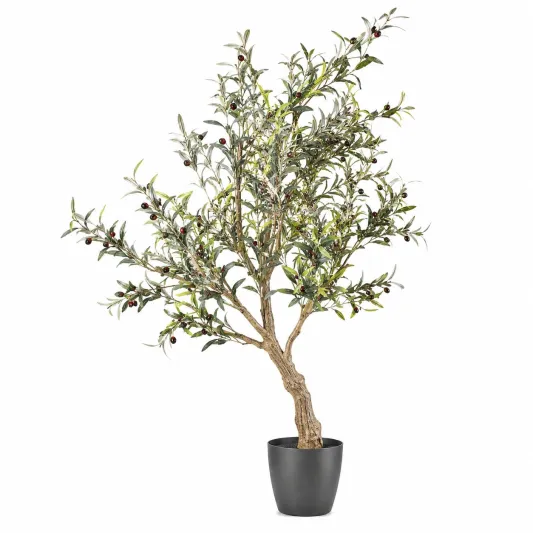 Árbol Artificial Suculento Decorativo 80cm Multicolor con Maceta-ulqernova