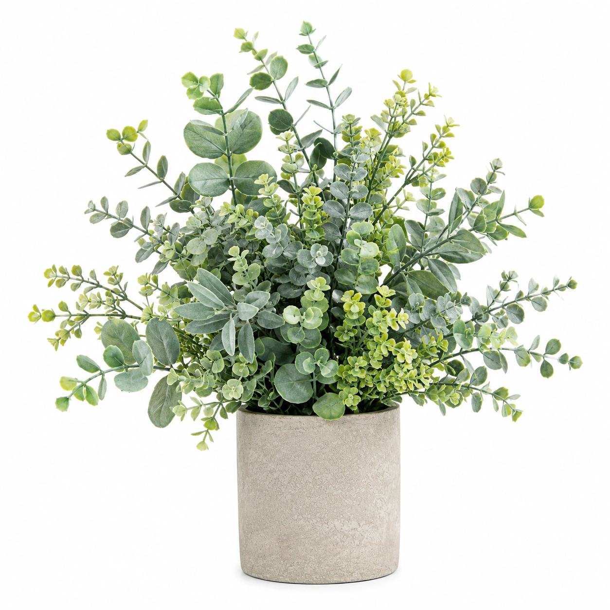 Planta suculenta artificial en maceta cuadrada blanca, colores variados-ulqernova