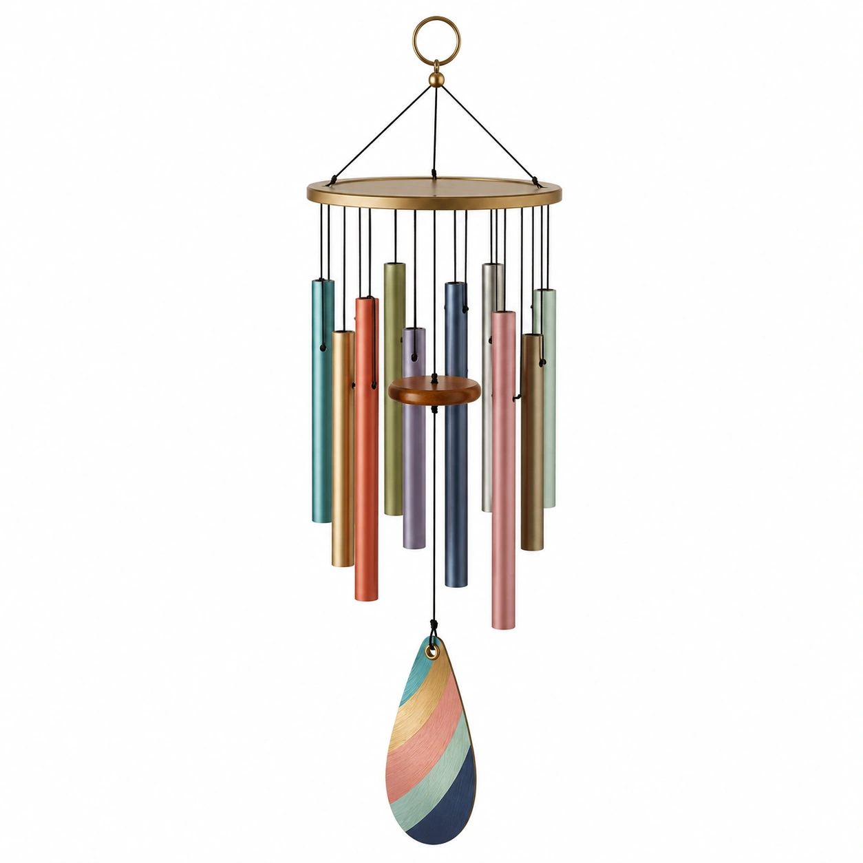 Campanilla de Viento Multicolor con Diseño Elegante para Exterior e Interior-ulqernova