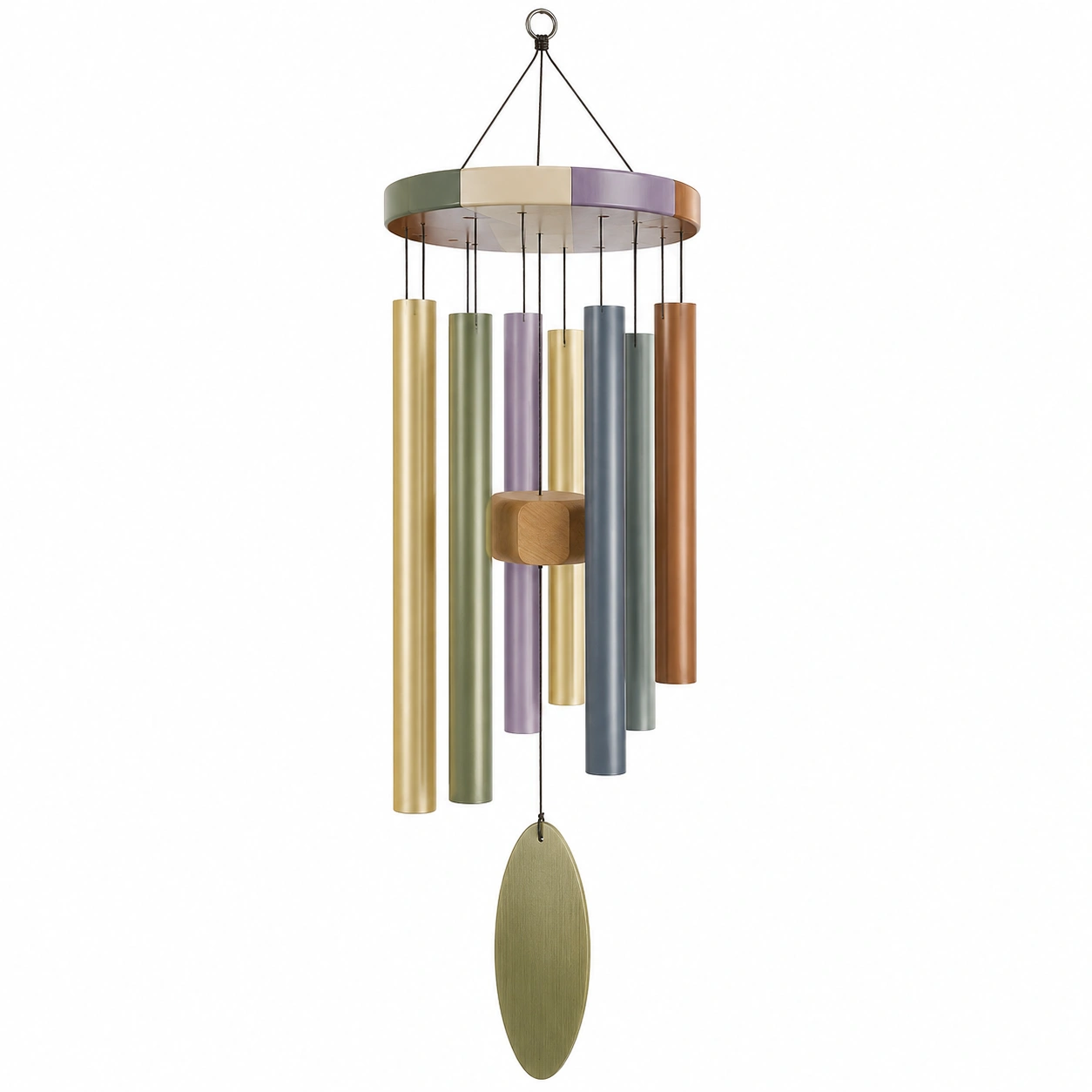 Campana de Viento de Metal Multicolor Decorativa 75 cm-ulqernova