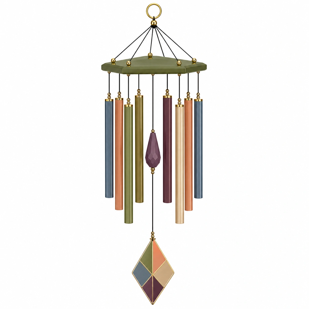 Campanilla de Viento Decorativa Multicolor para Jardín-ulqernova