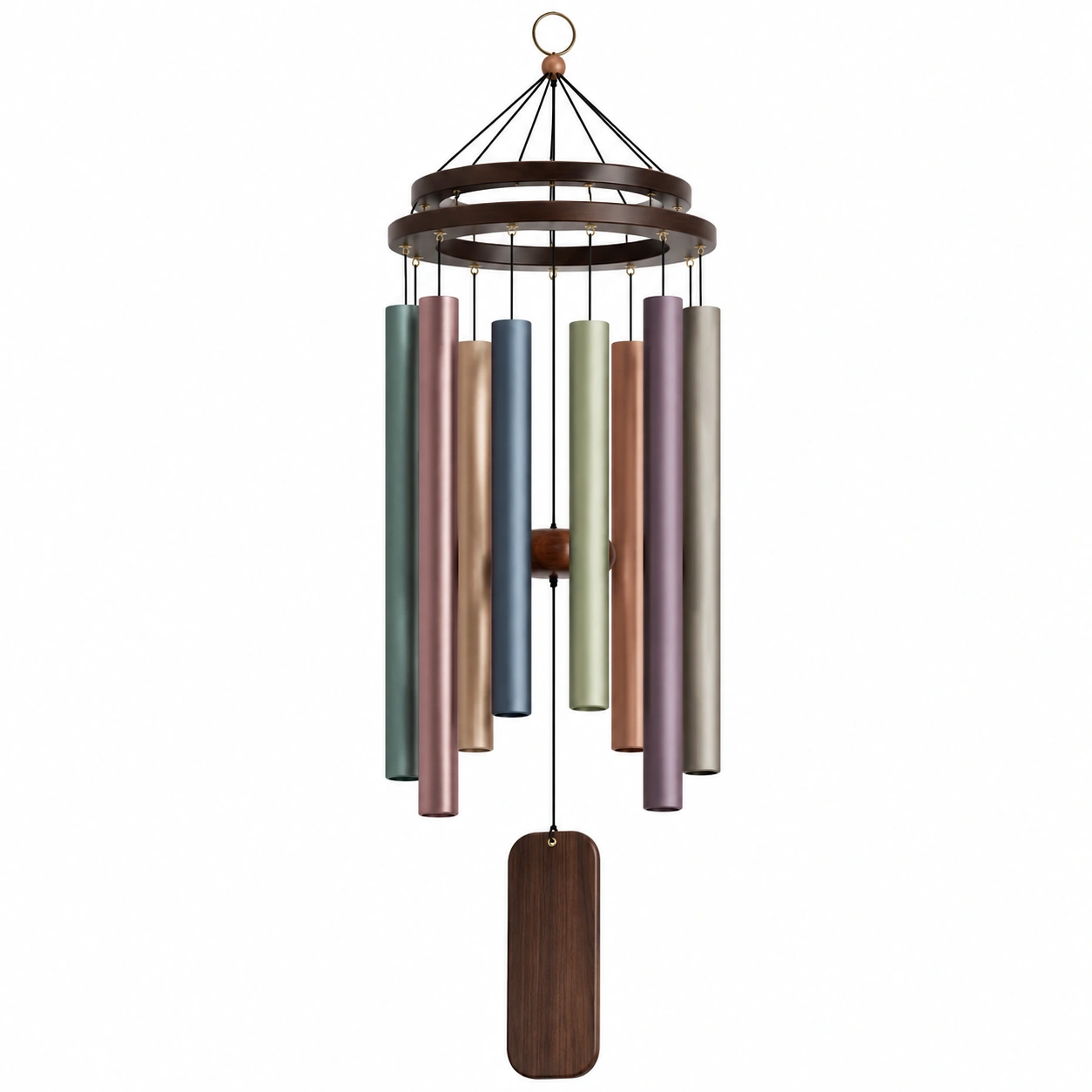 Campana de Viento Multicolor con Adorno de Cola de Sirena, 50cm-ulqernova