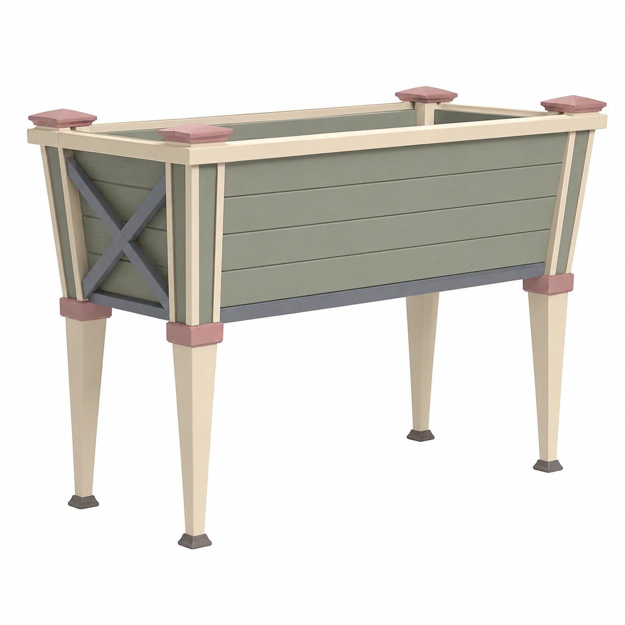Jardinera Elevada Verde y Marrón para Jardín 80x40x60 cm-ulqernova