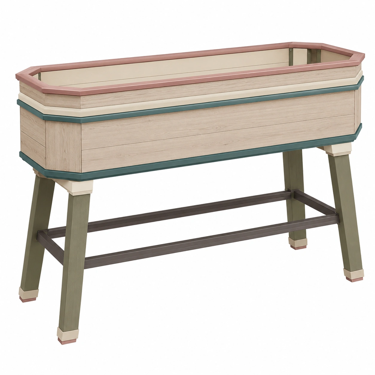 Macetero Elevado Exterior 90x45x75cm Multicolor-ulqernova
