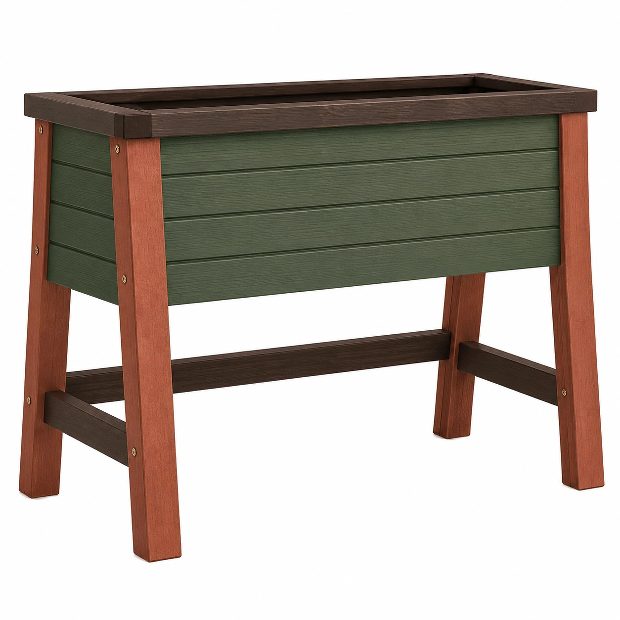 Cama de Cultivo Elevada para Jardín Exterior Verde/Beige/Marrón 120x40x80 cm-ulqernova