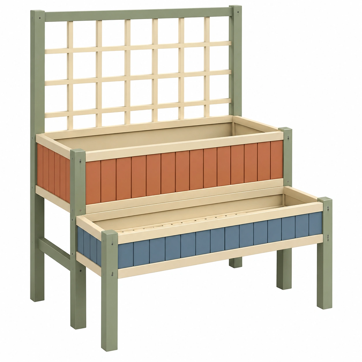 Jardinera Elevada Multicolor para Interior y Exterior 80x30x70 cm-ulqernova
