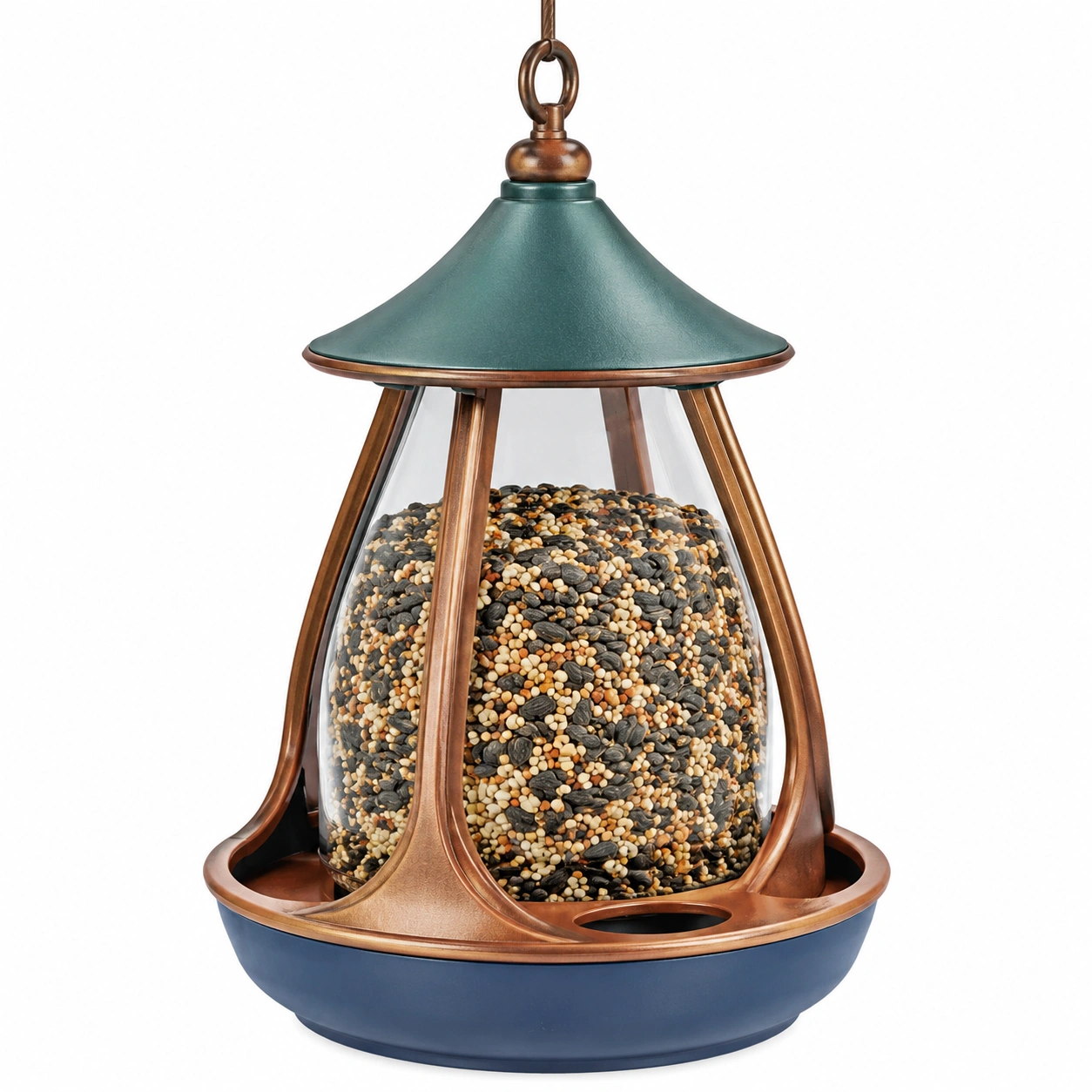 Comedero para Pájaros de Exterior Verde y Marrón 25x25x30cm-ulqernova
