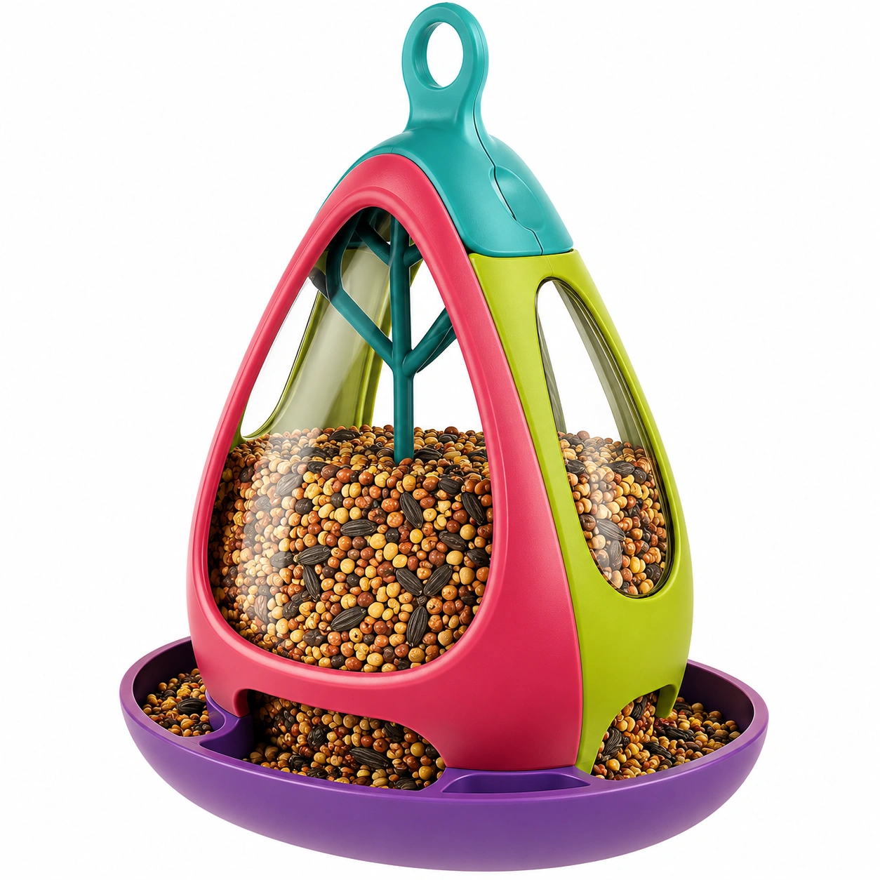 Comedero Colgante para Pájaros de Jardín Multicolor-ulqernova