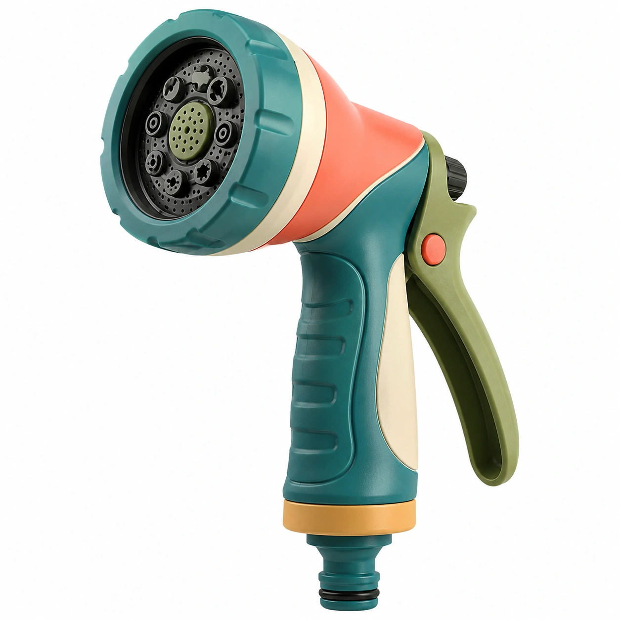 Pistola de Riego Multimodo Verde Amarillo Ergonomica-ulqernova