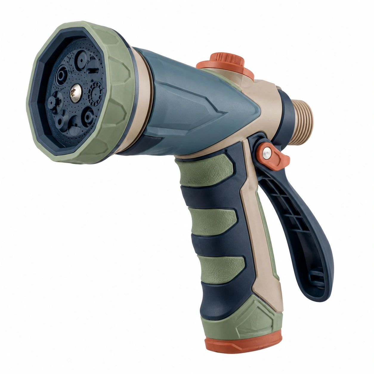 Pistola de Riego Multifuncional 7 Modos Verde/Beige-ulqernova