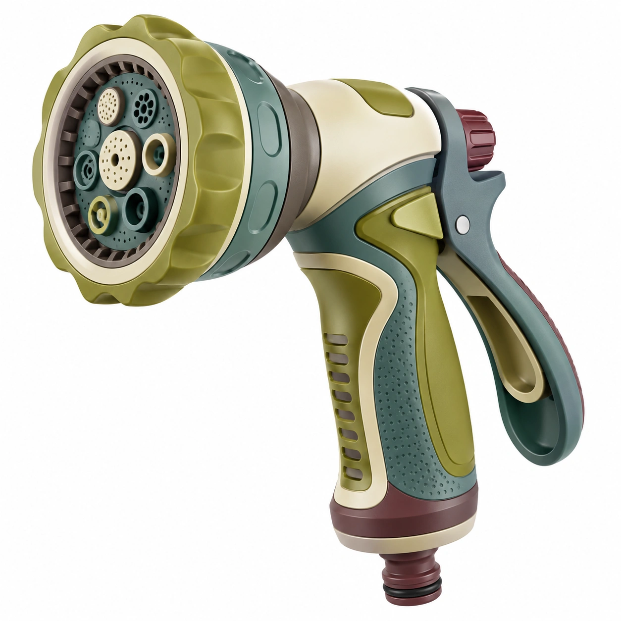 Pistola de Riego Multimodo Verde y Negro para Jardinería-ulqernova