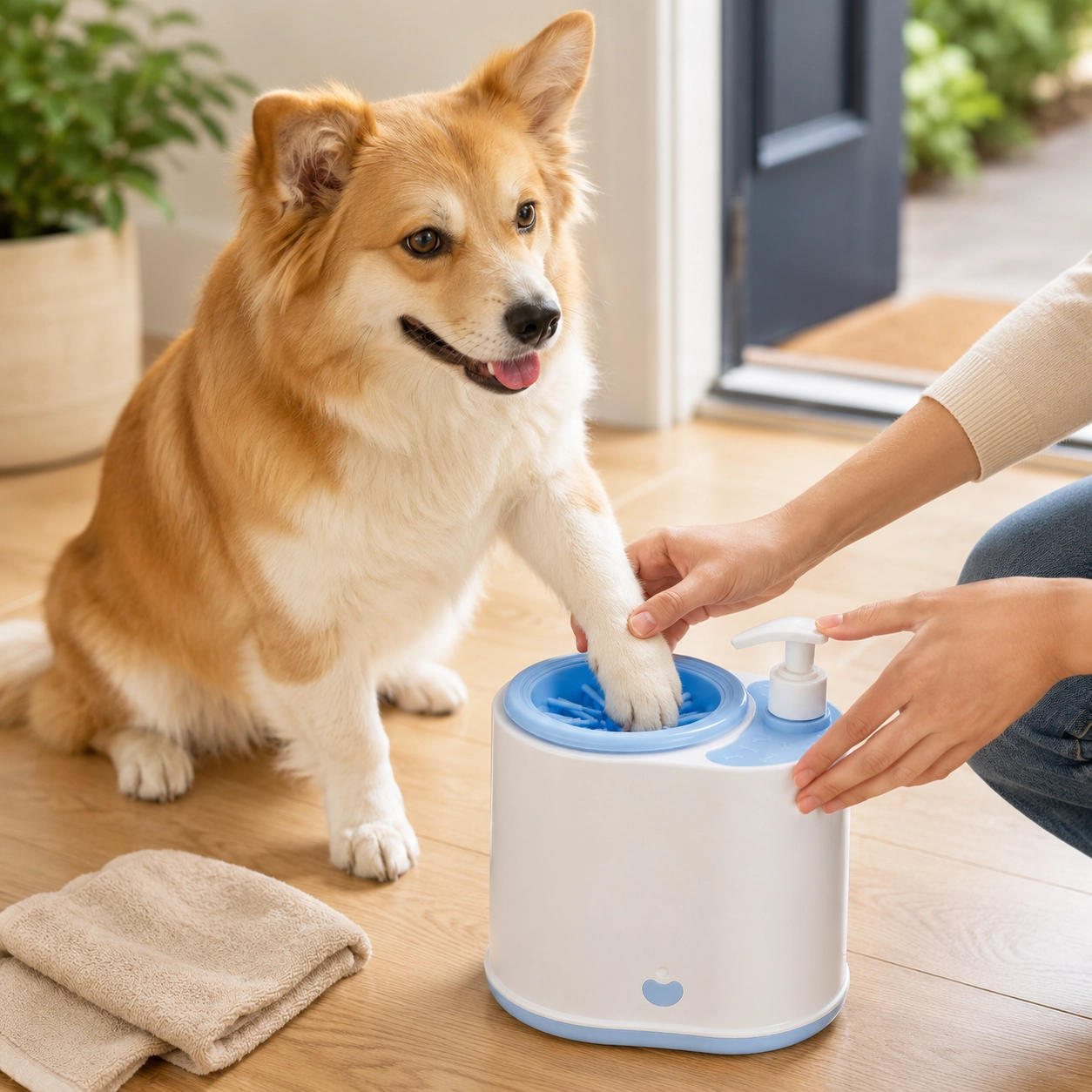 Automatic Dog Paw Cleaner with Built-In Pump