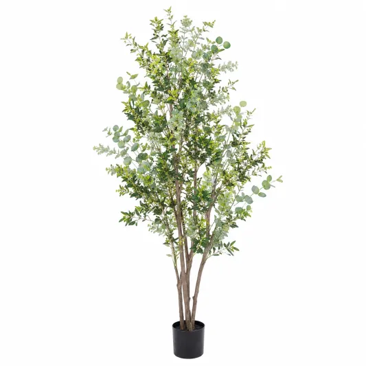 Árbol artificial 210 cm verde con maceta decorativa-arkmivelo