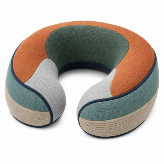 Cojín de Viaje Ergonómico en Forma de U Multicolor-lornavika