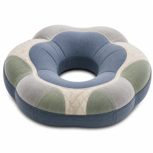 Cojín ergonómico circular multicolor para asiento-lornavika