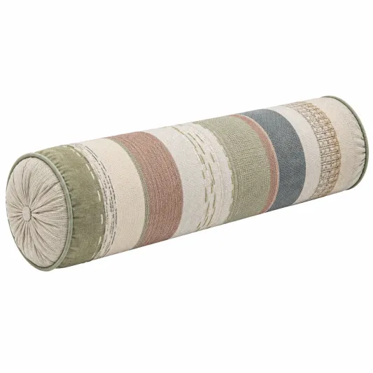 Cojín Cilíndrico Decorativo Rayas Multicolor 20x70 cm-lornavika