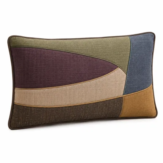 Cojín Decorativo Rectangular Geométrico Multicolor 50x30 cm-lornavika