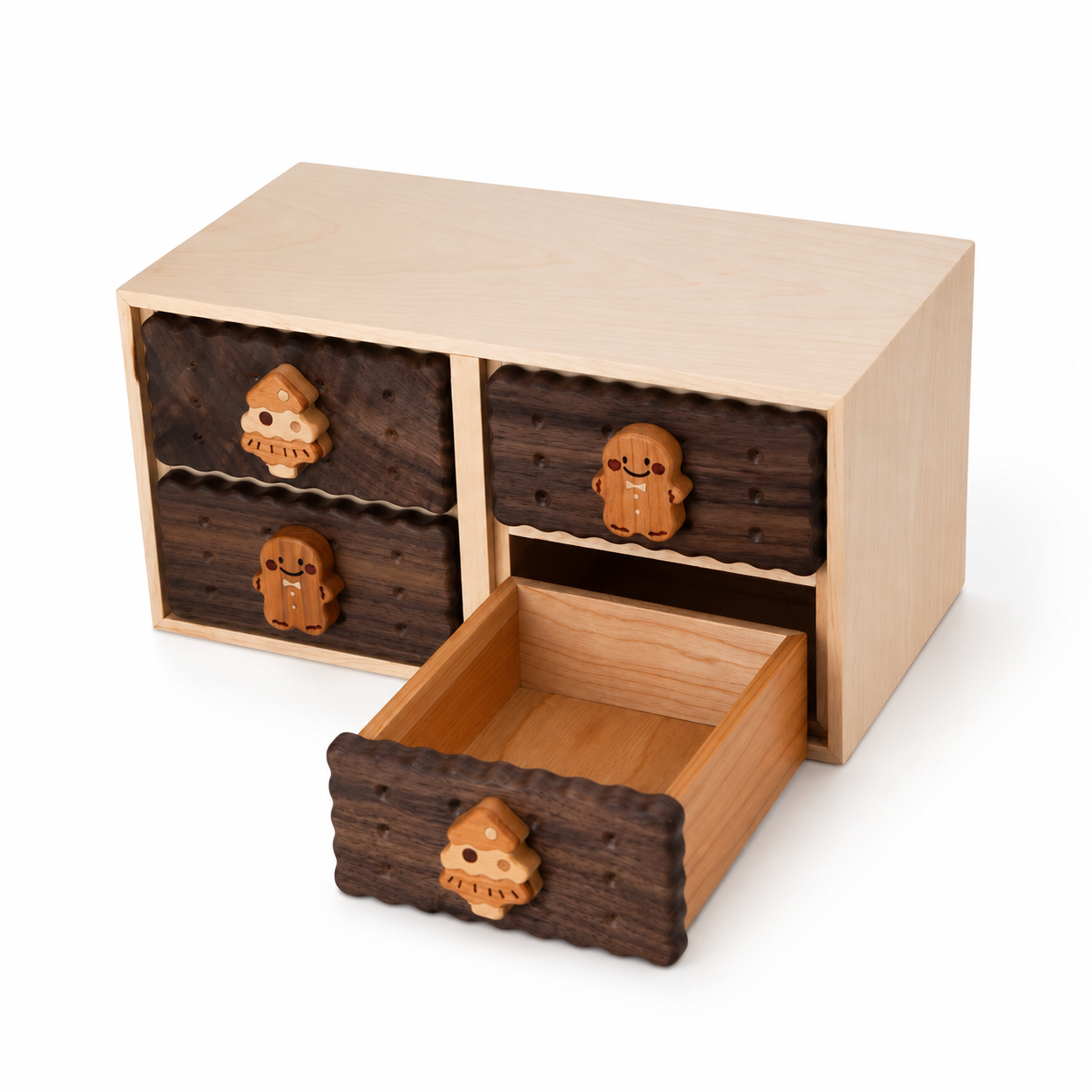 CRAFTSMM | Four-Drawer Christmas Cabinet - Maple Wood