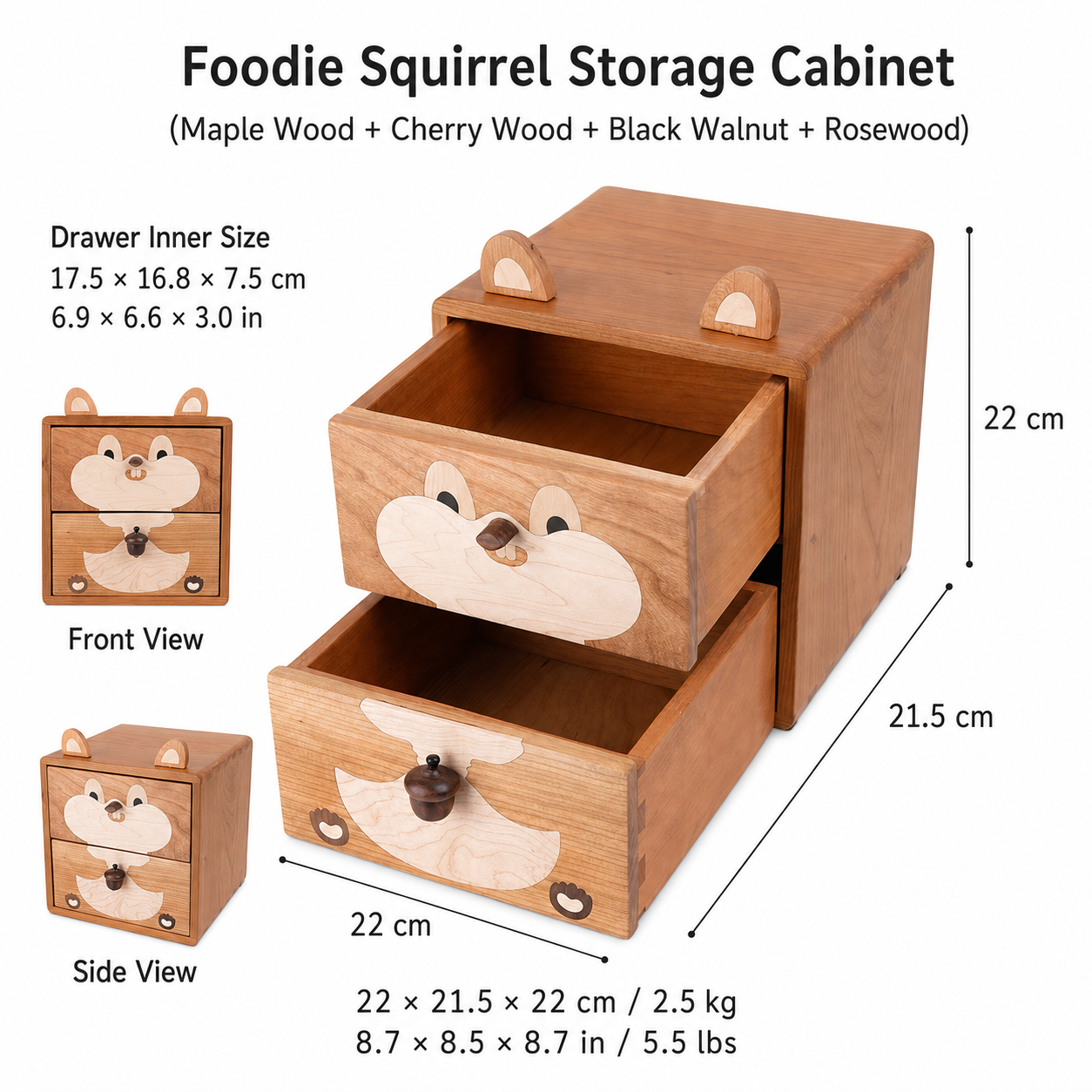 CRAFTSMM | Foodie Squirrel Storage Cabinet