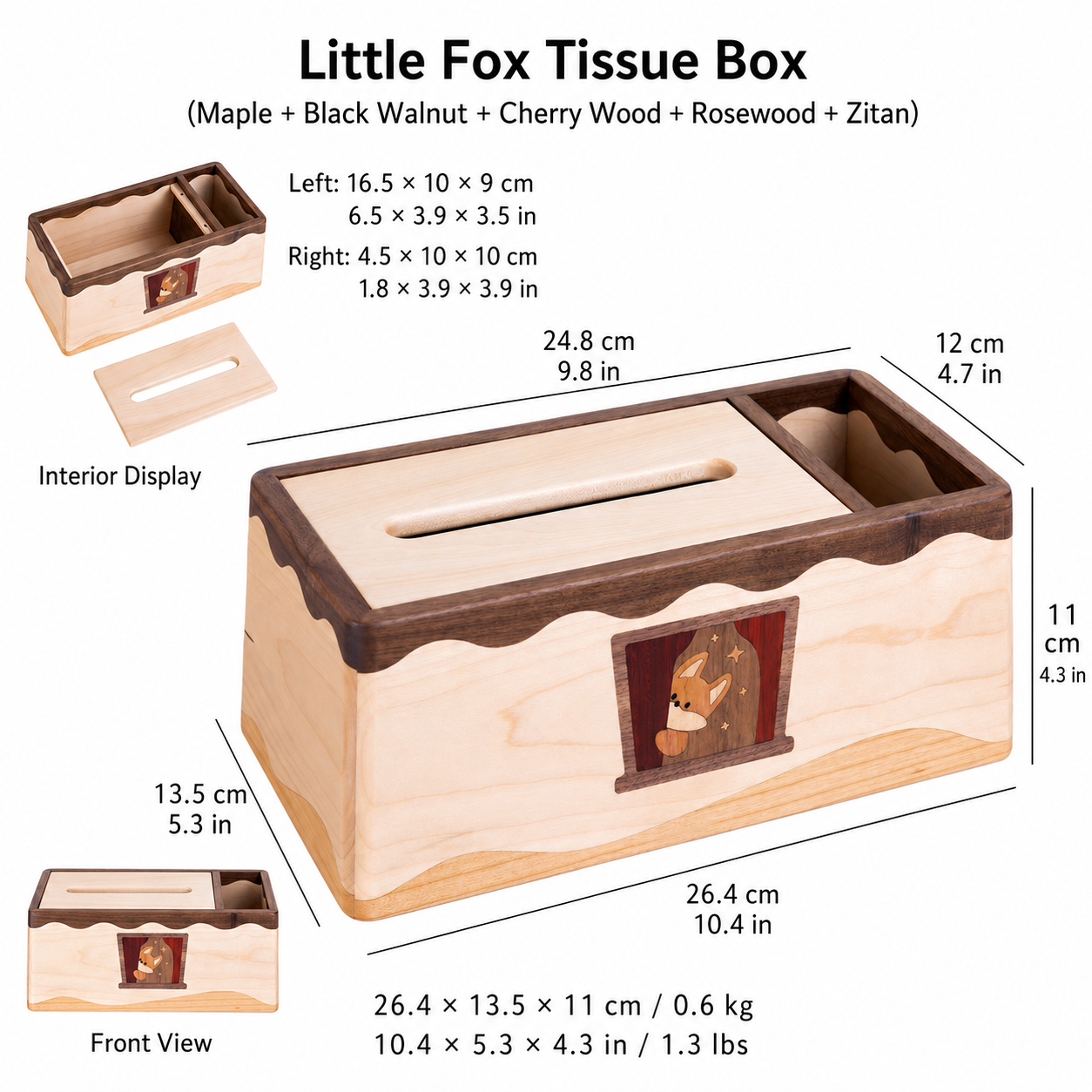 CRAFTSMM | Little Fox Tissue Box