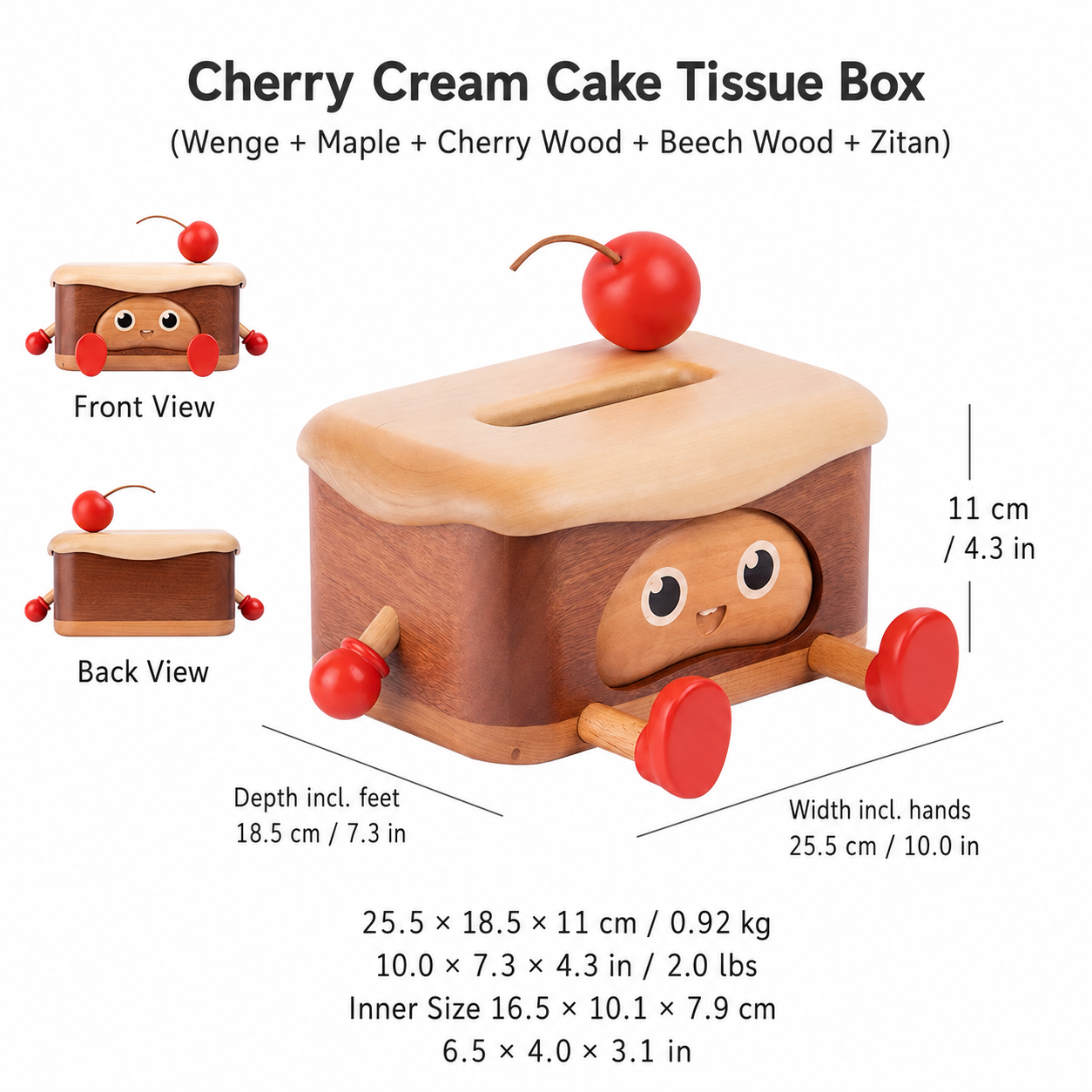 CRAFTSMM | Cherry Cream Cake Tissue Box