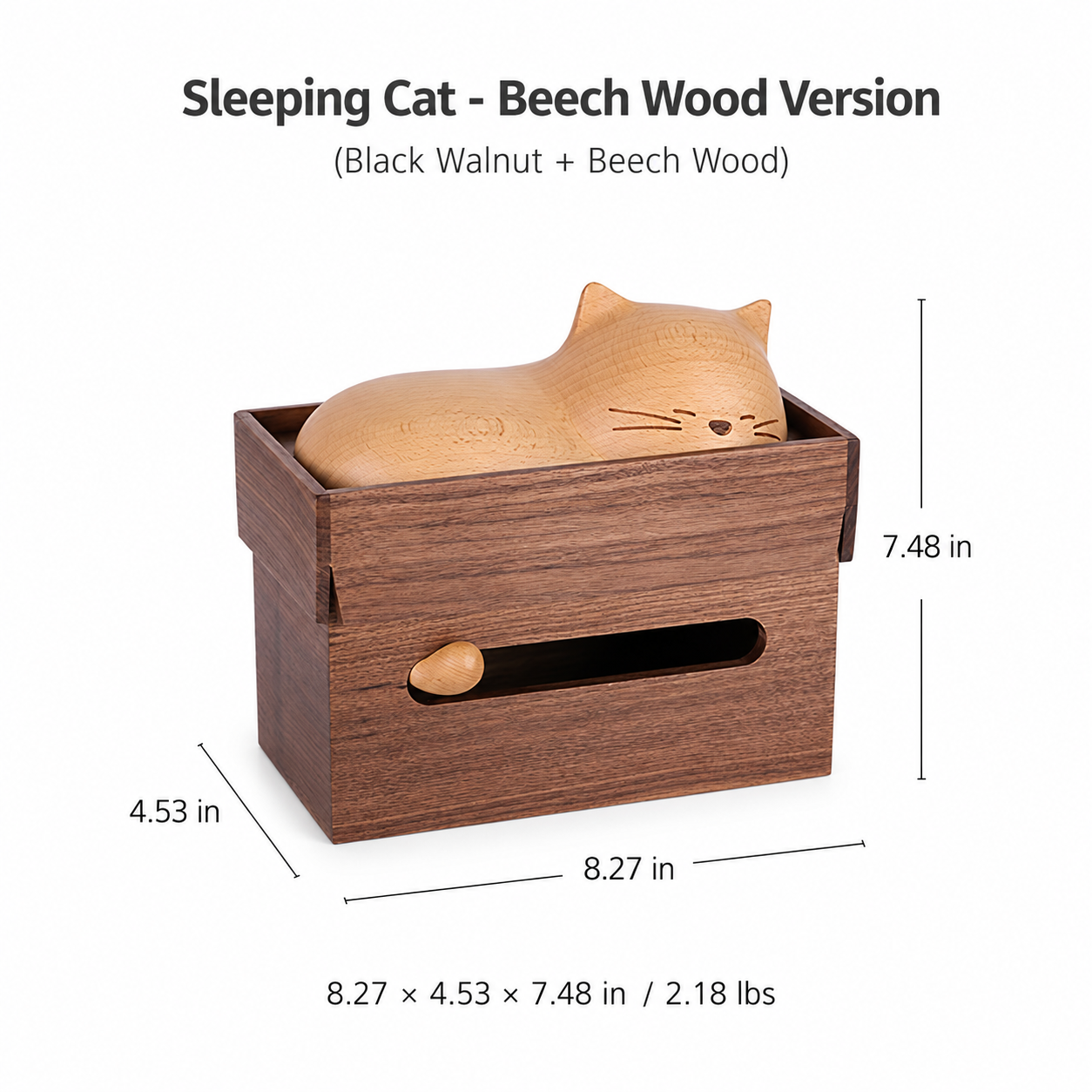 CRAFTSMM | Sleeping Cat - Beech Wood 