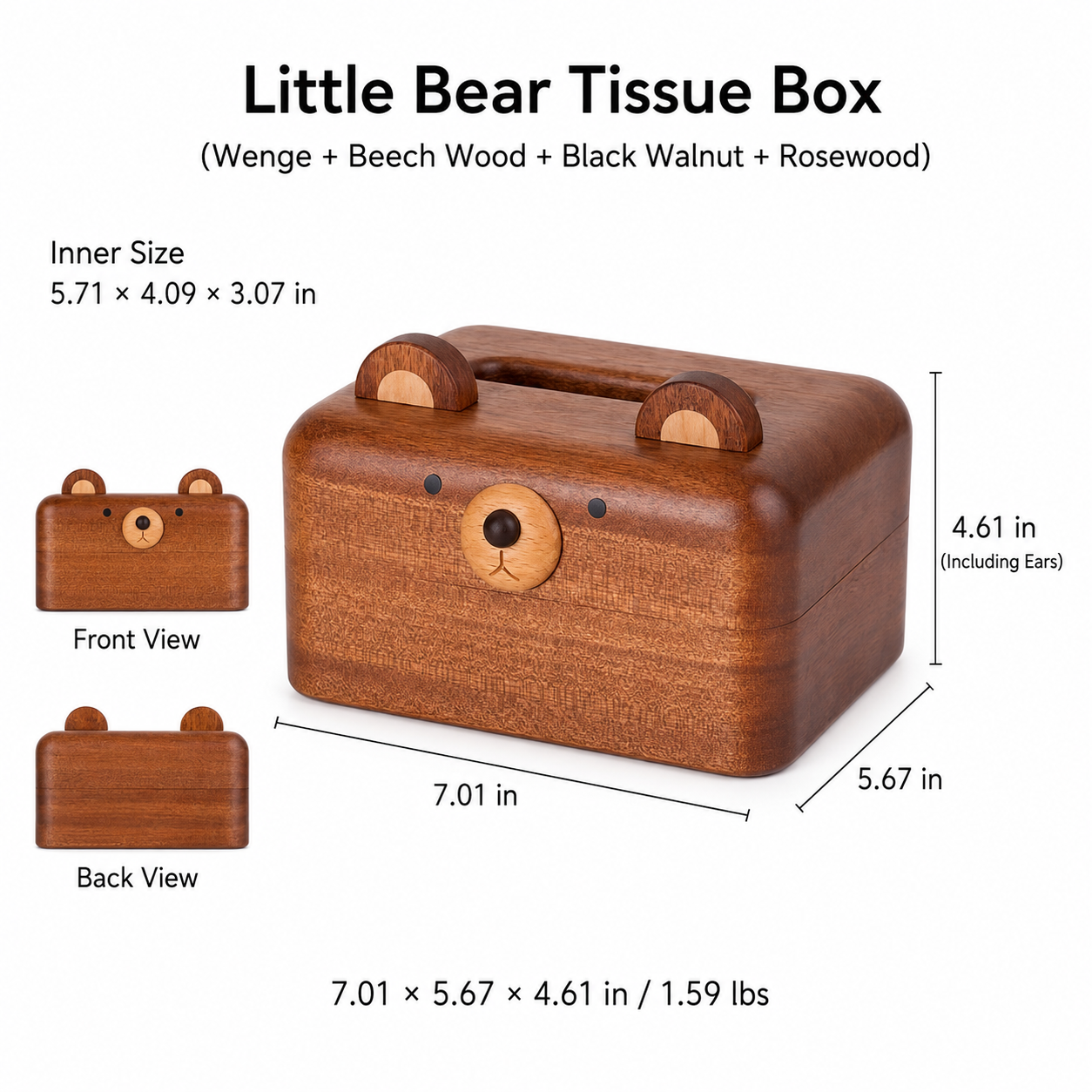 CRAFTSMM | Little Bear Tissue Box