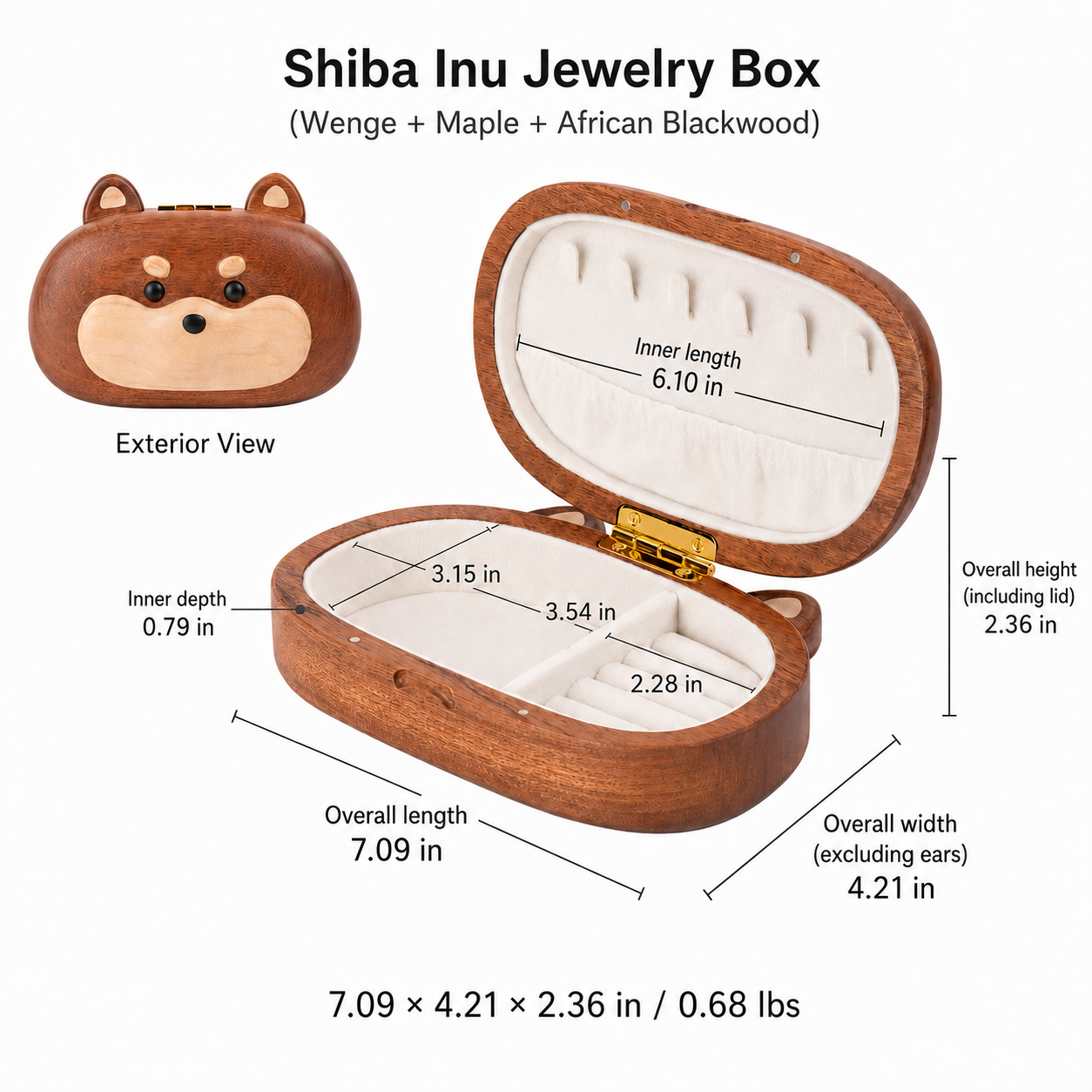 CRAFTSMM | Shiba Inu Jewelry Box