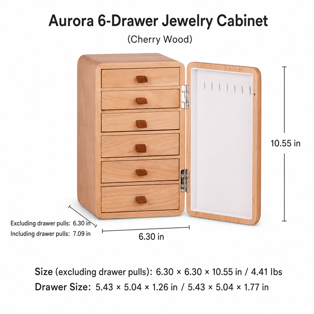 CRAFTSMM | Aurora 6-Drawer Jewelry Cabinet
