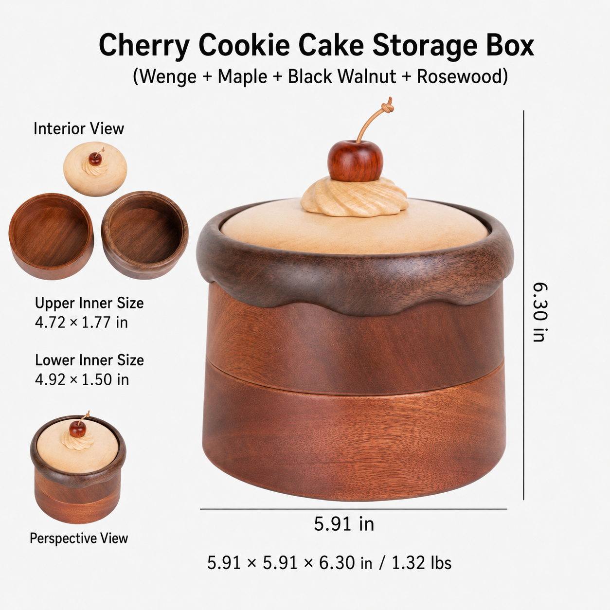 CRAFTSMM | Cherry Cookie Cake Storage Box