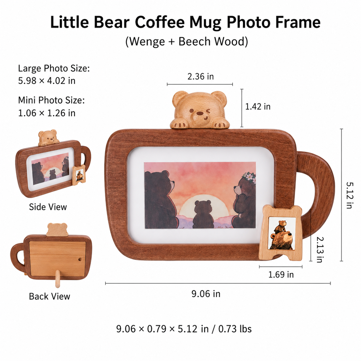 CRAFTSMM｜Little Bear Coffee Mug Photo Frame