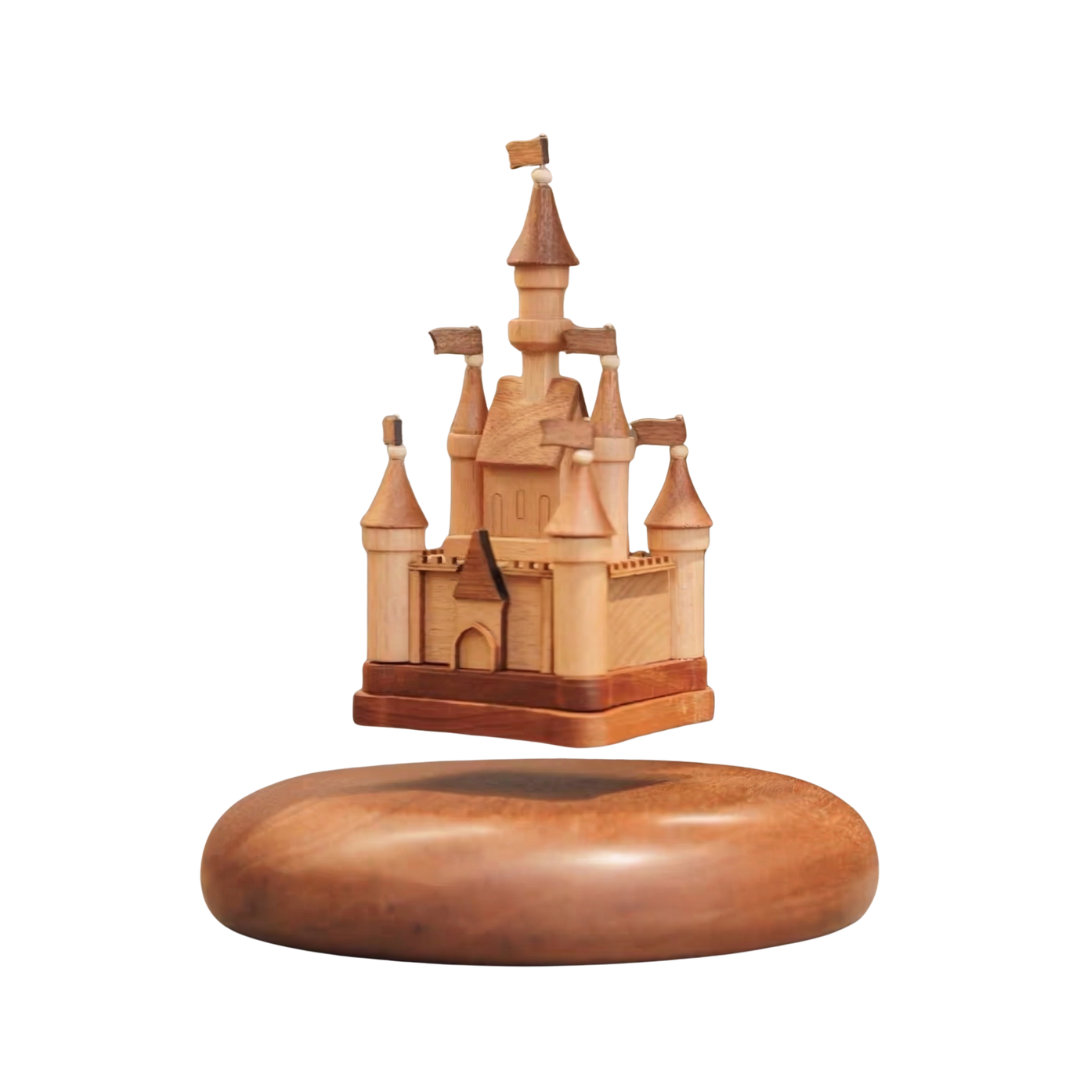 Magnetic levitation wooden castle