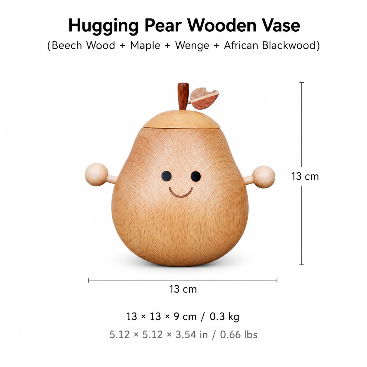 CRAFTSMM | Hugging Pear Wooden Vase