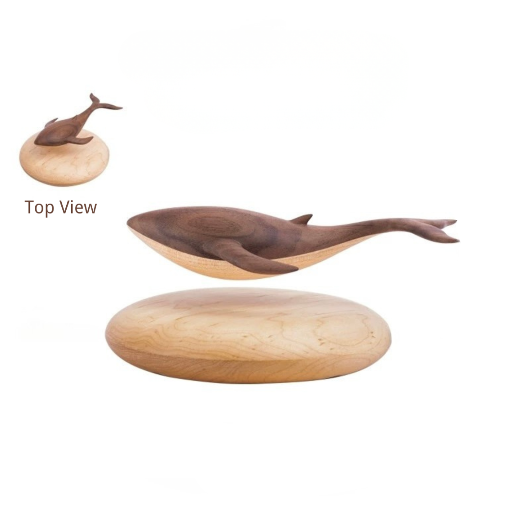 Magnetic Levitation Wooden Whale