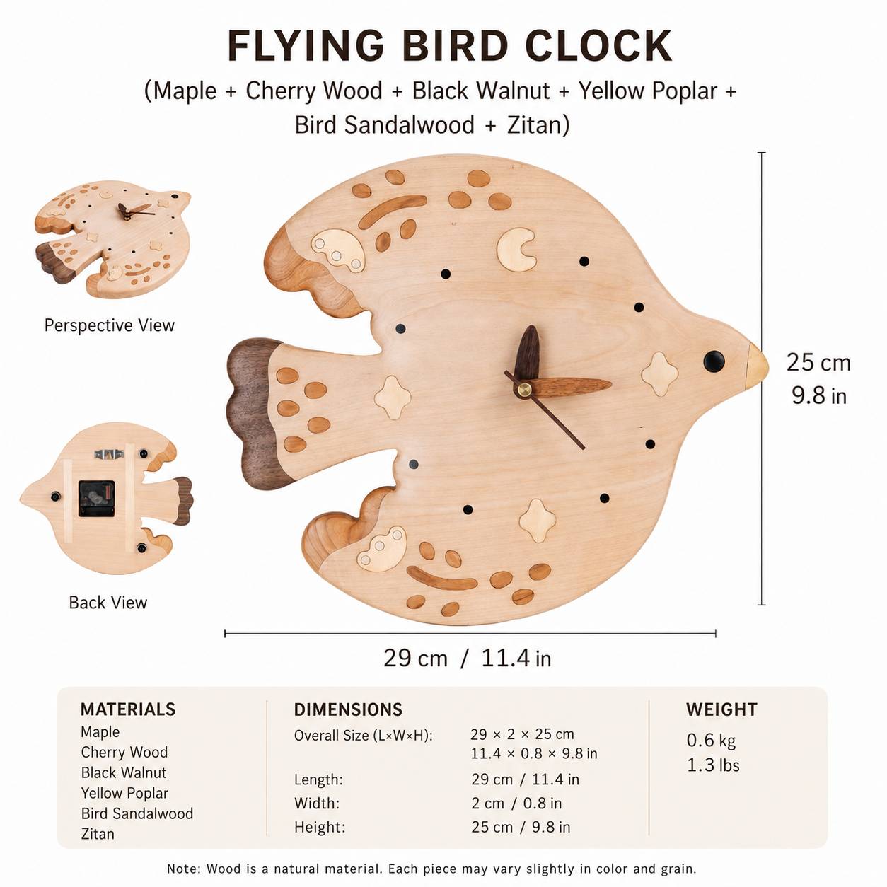 FLYING BIRD CLOCK