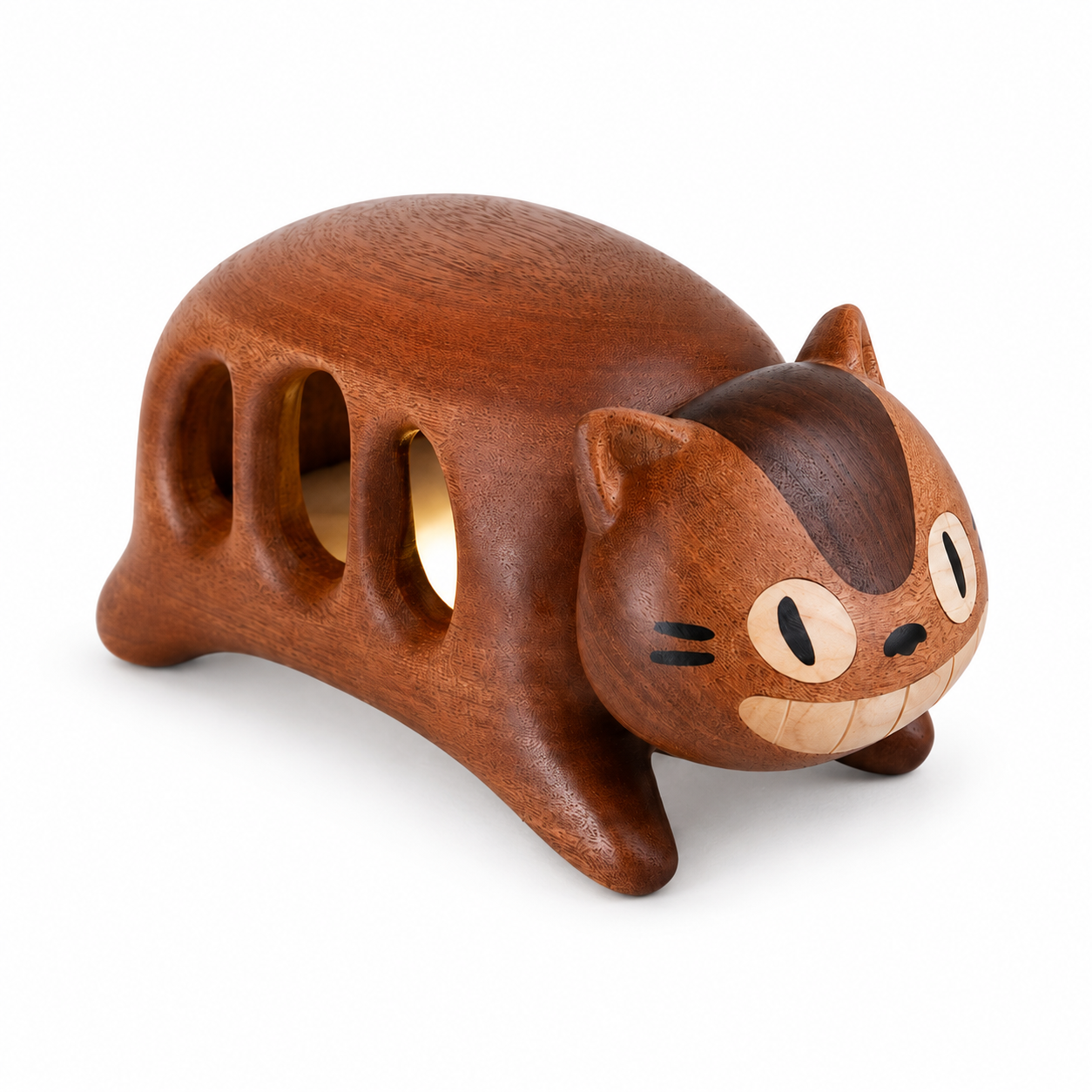 Wooden Cat Bus Night Light