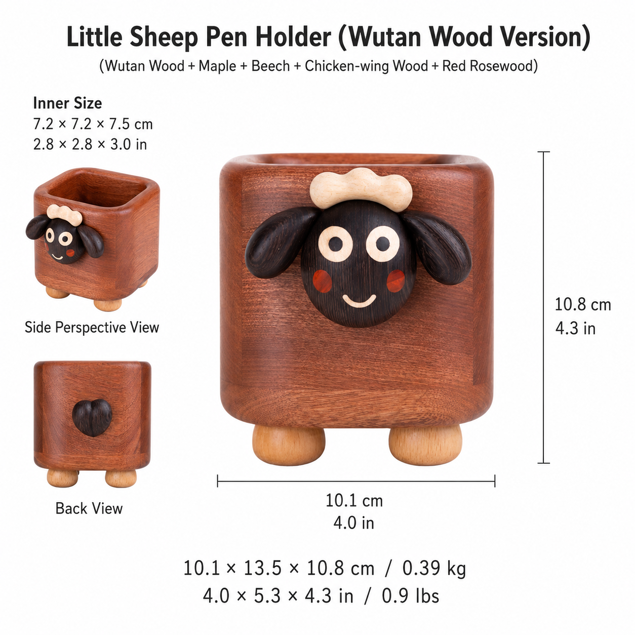 CRAFTSMM | Little Sheep Pen Holder -Wutan Wood Version