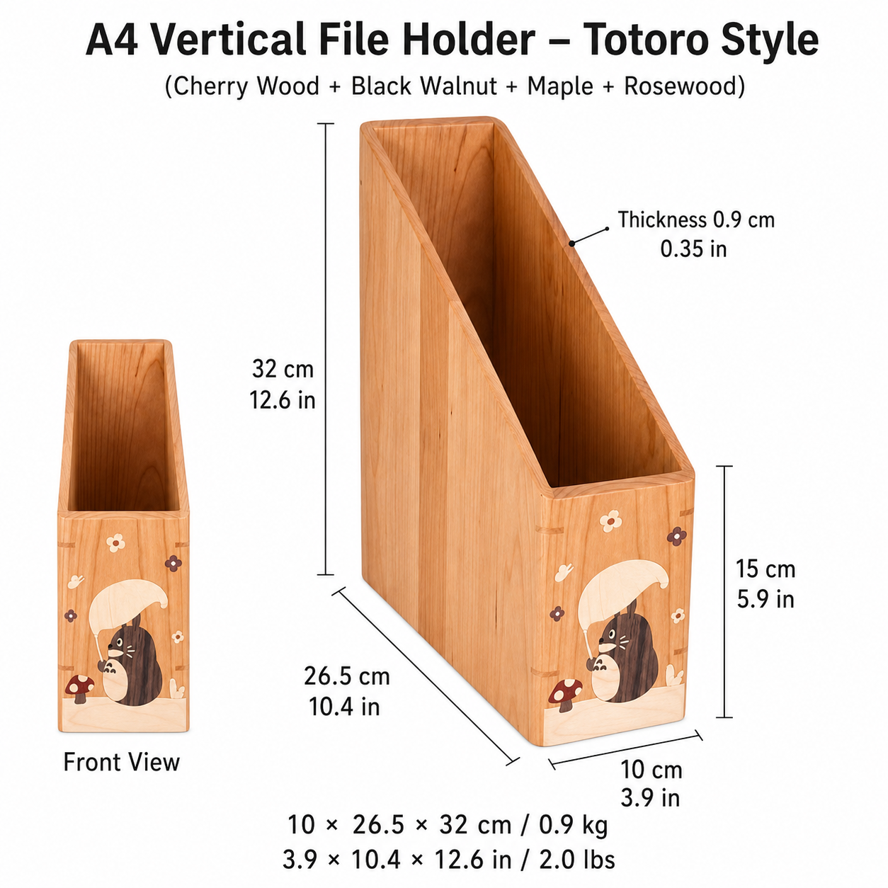 CRAFTSMM | A4 Vertical File Holder - Totoro Style