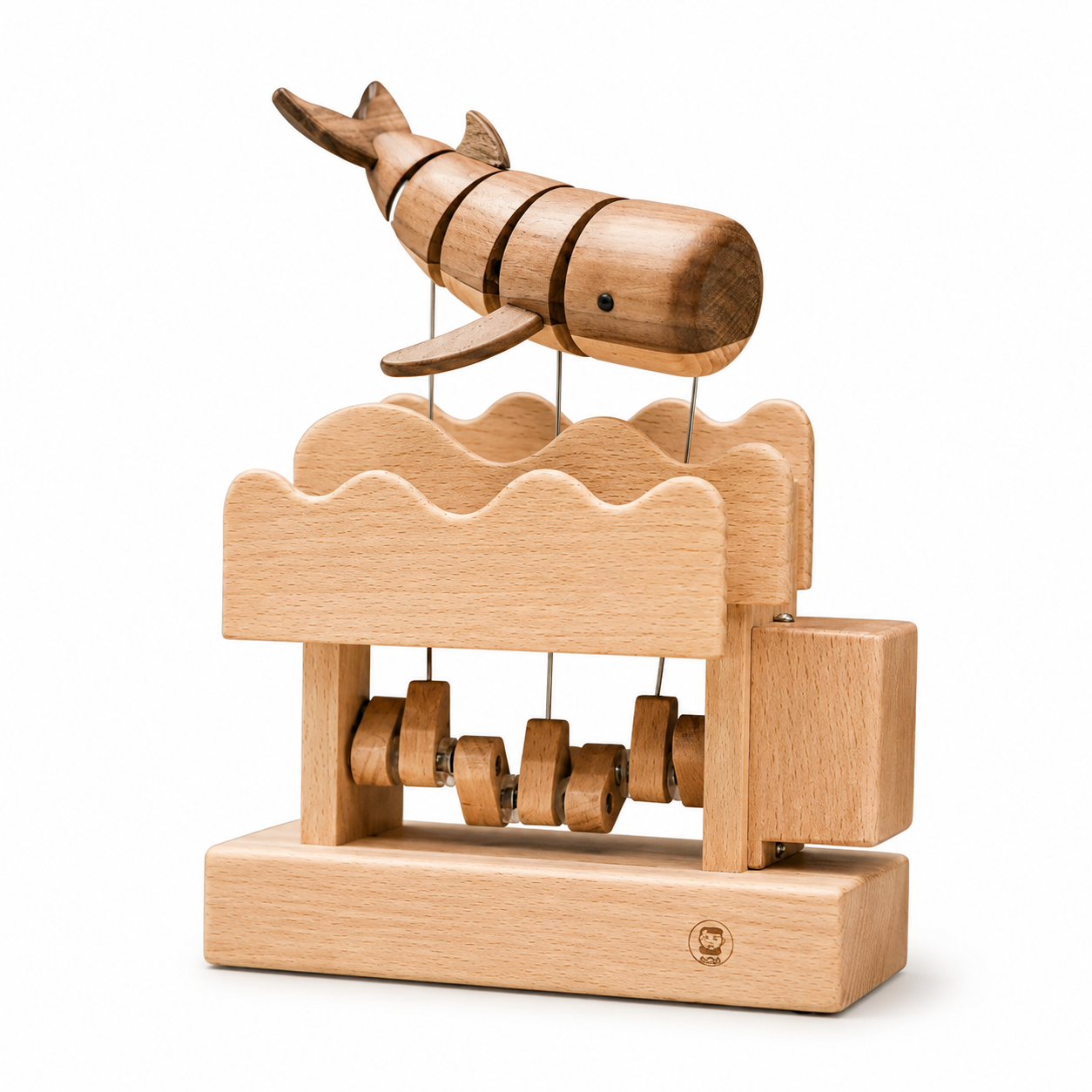 Floating Whale Wooden Automata