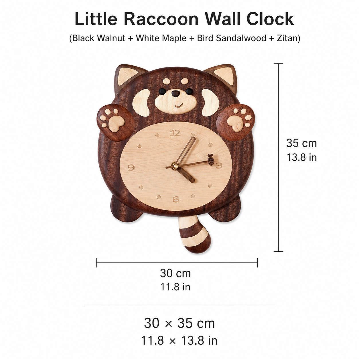 Little Raccoon Wall Clock