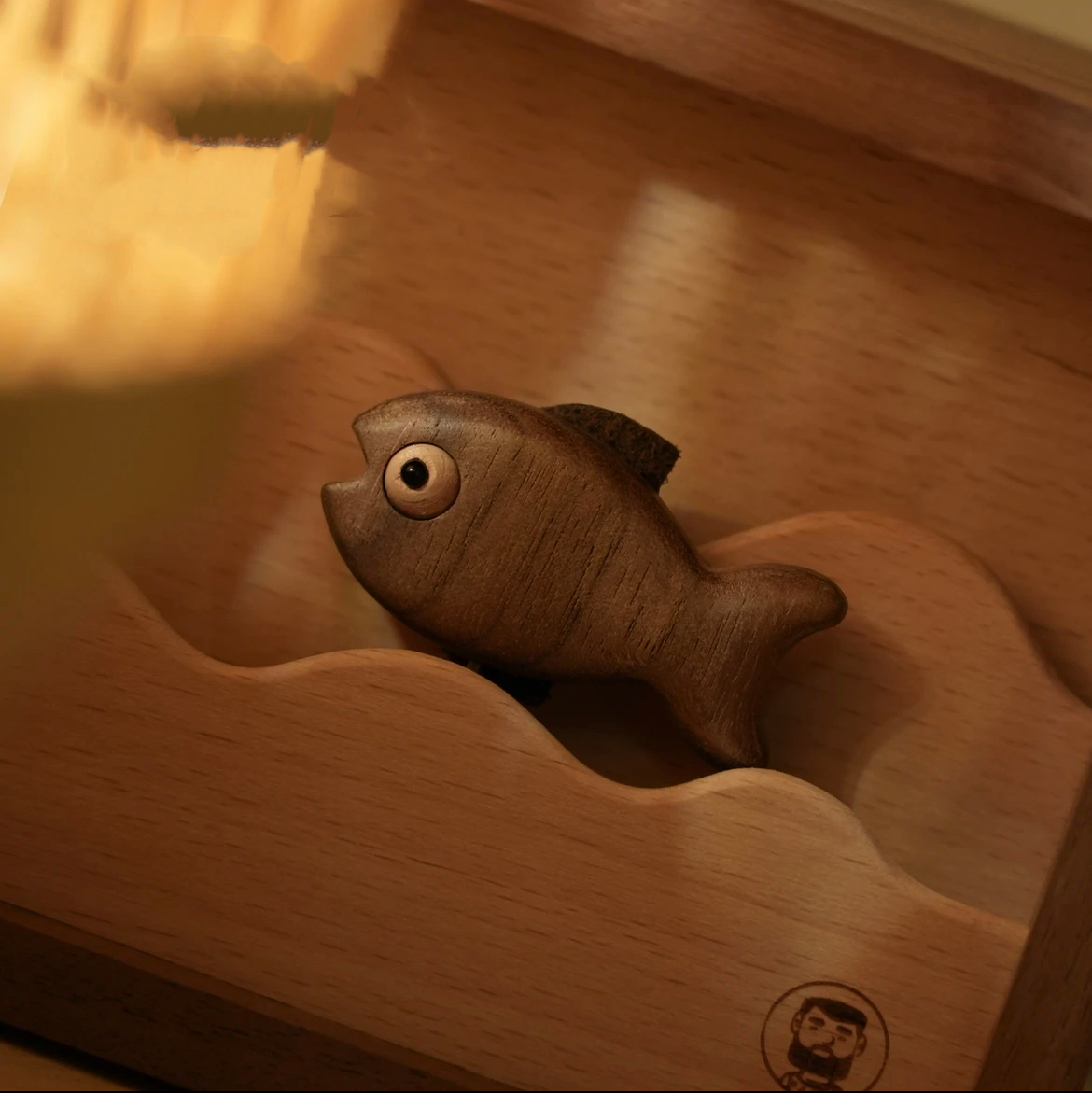 Wooden Automata Fish Nightlight