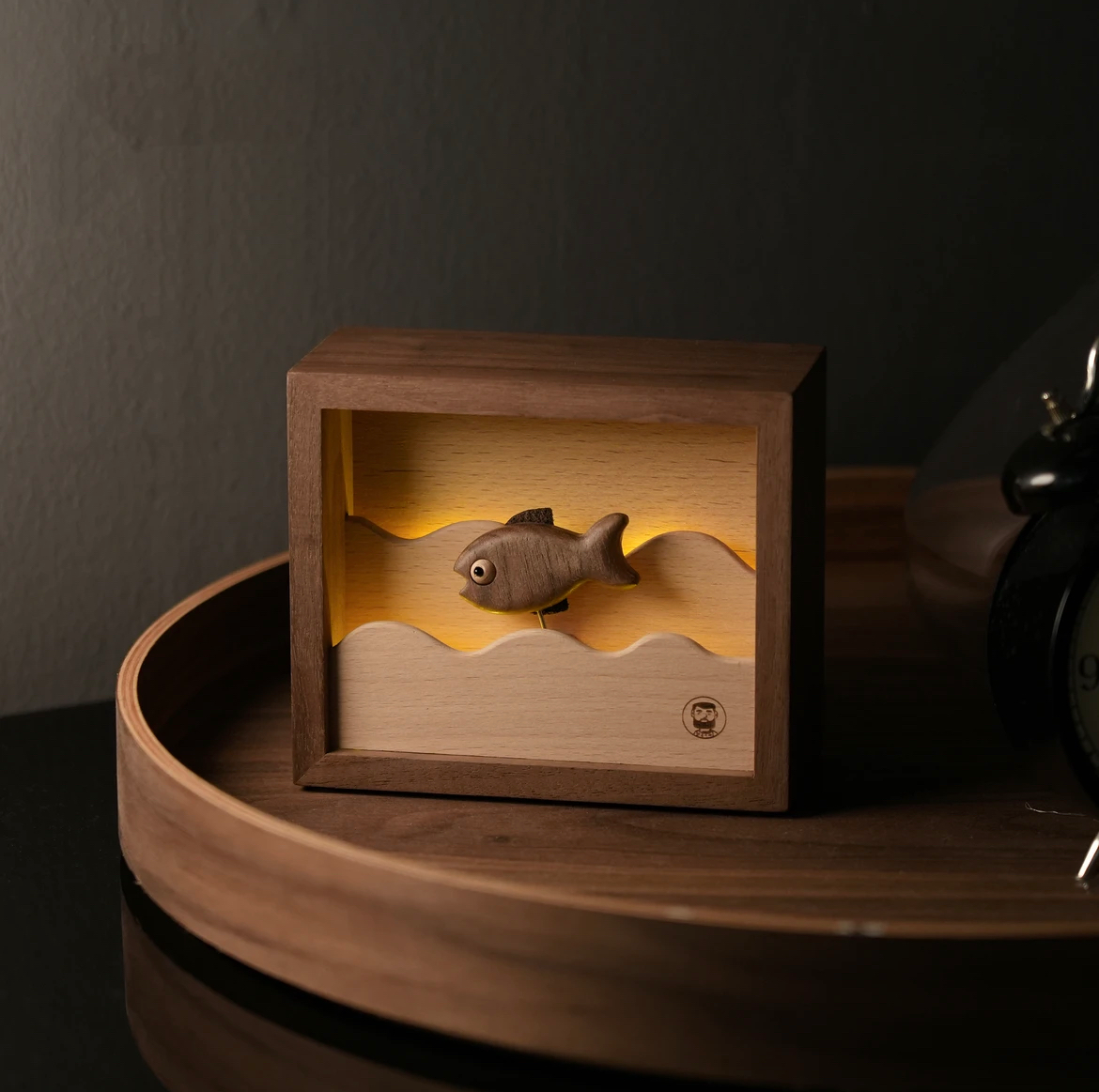 Wooden Automata Fish Nightlight
