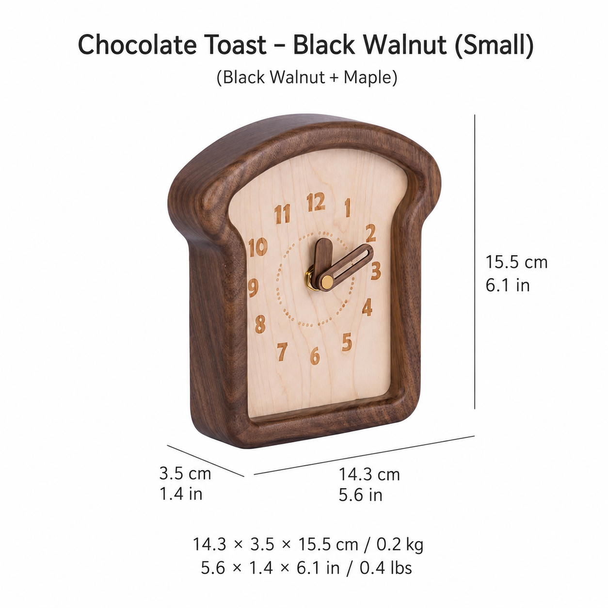 Chocolate Toast Wooden Clock