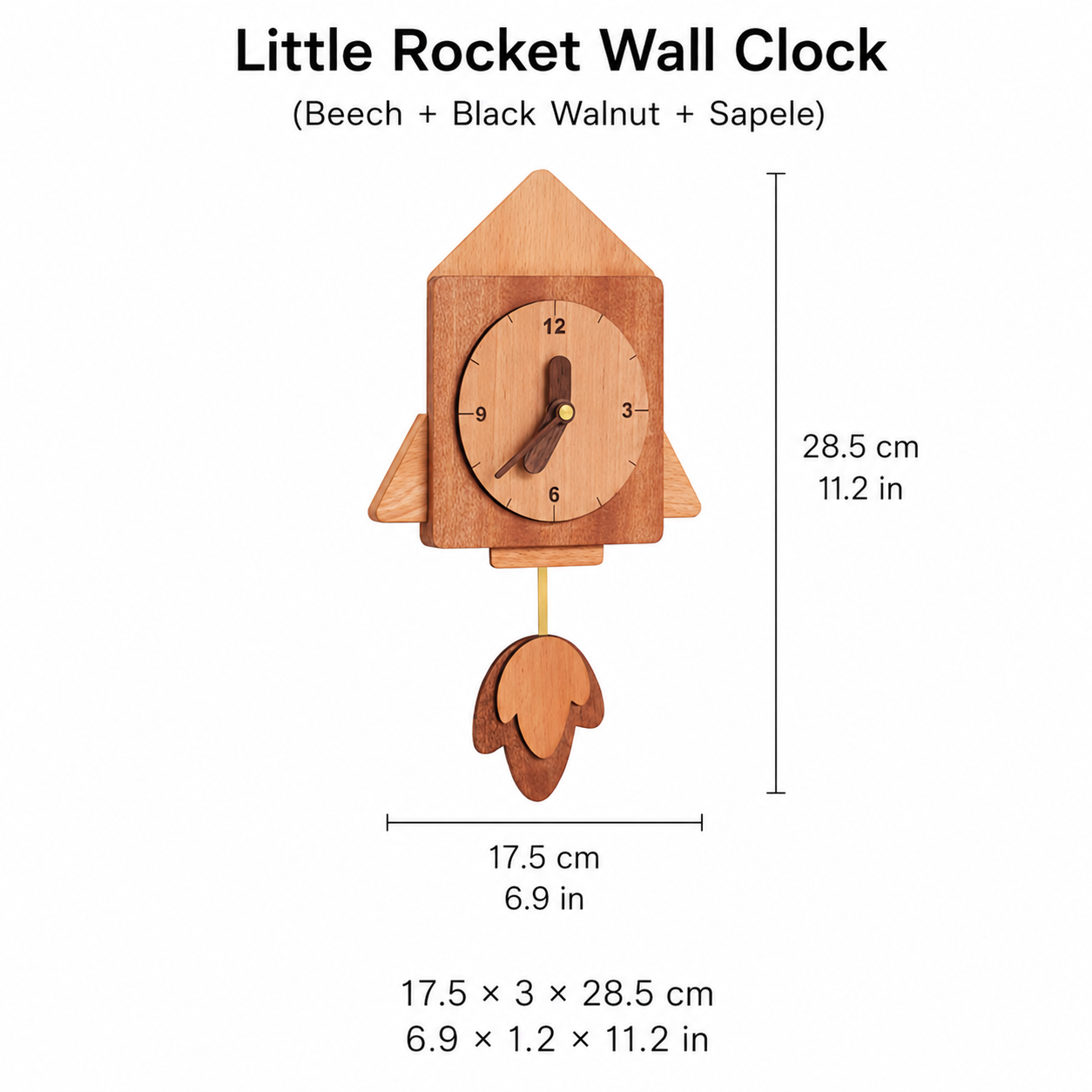 Little Rocket Wall Clock
