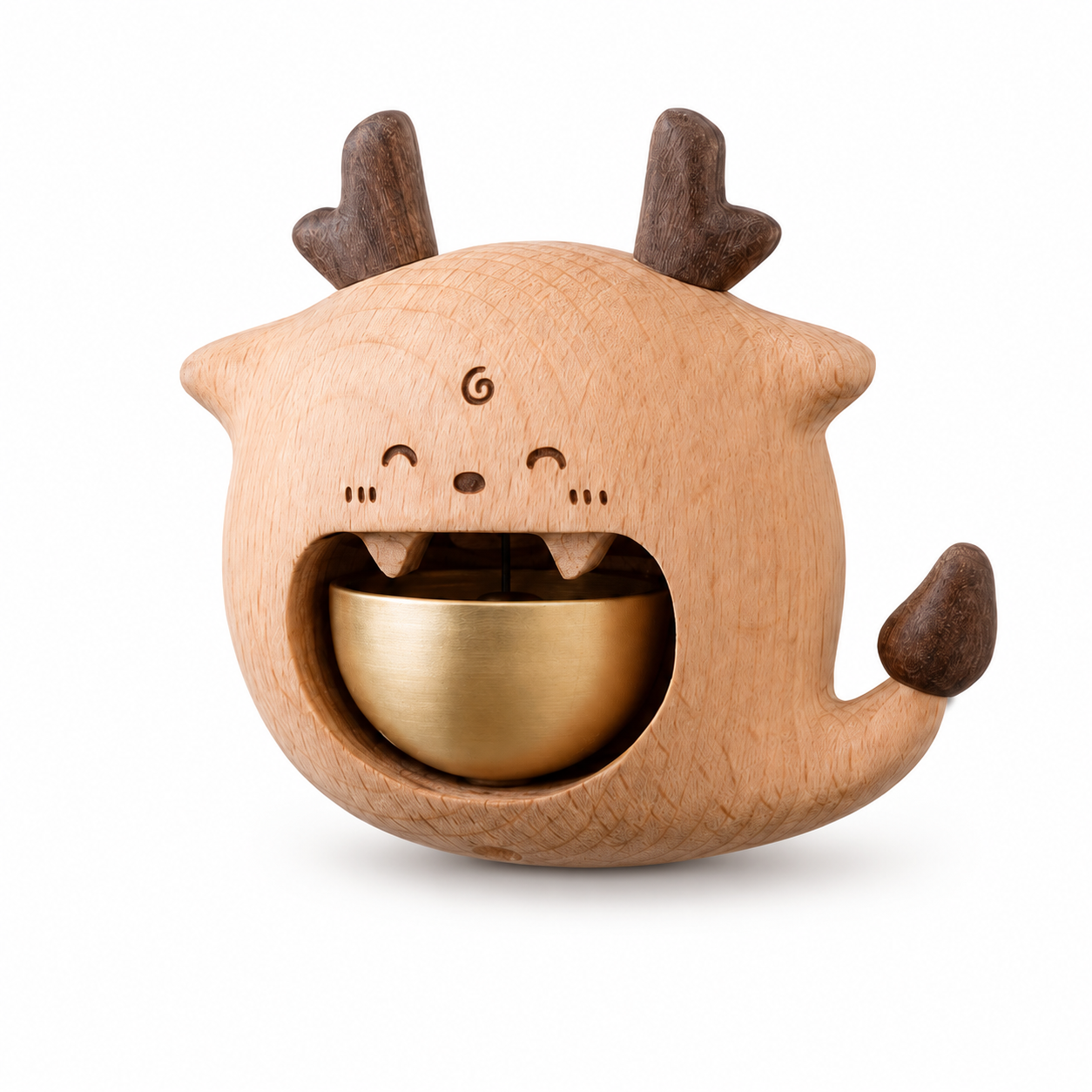 Wooden Lucky Dragon Doorbell