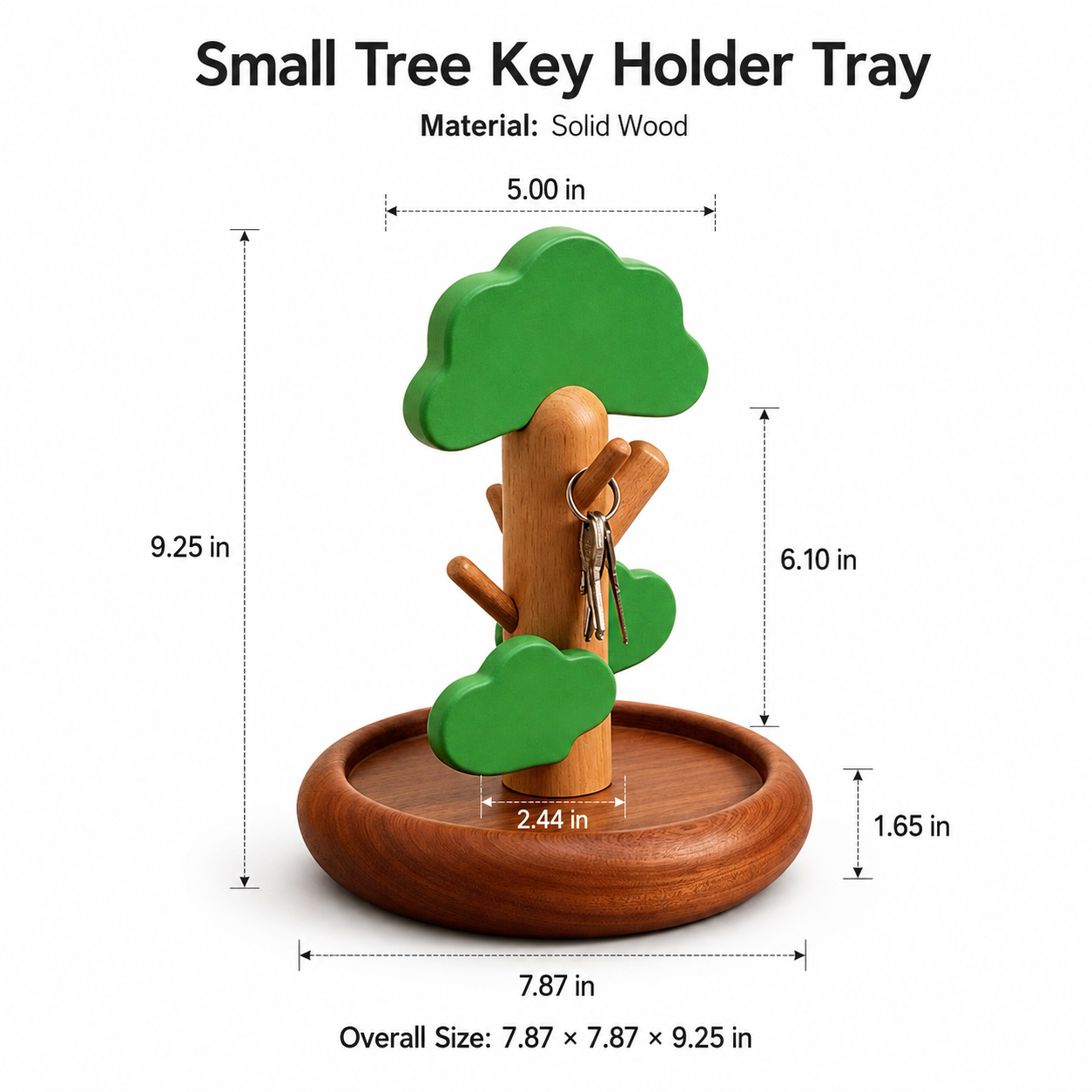 CRAFTSMM | Small Tree Key Holder Tray